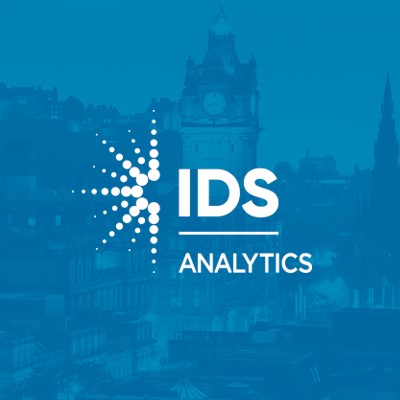 IDS Analytics Logo on Blue Background